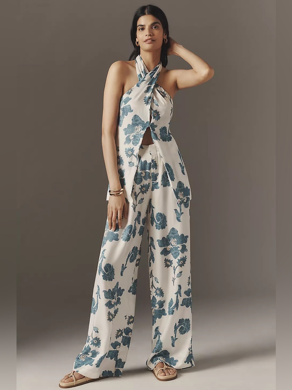 NWT Size XL - Anthropologie Floral Wide Leg Silky Pants with Pockets (US$ 148) - Picture 5 of 16